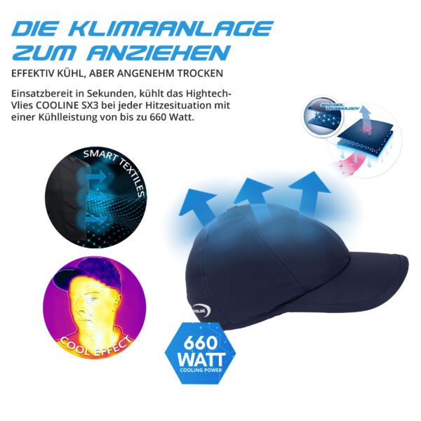 E.COOLINE Powercool SX3 BaseCap - berretto da baseball refrigerante - immagine 18