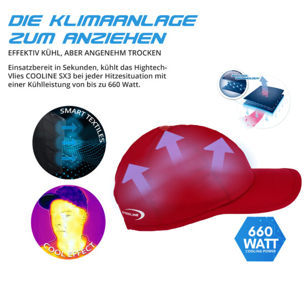 E.COOLINE Powercool SX3 BaseCap - berretto da baseball refrigerante - immagine 20