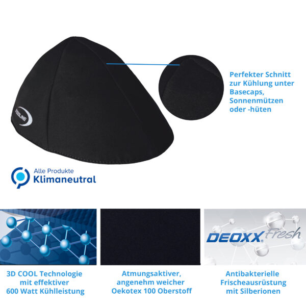 Caratteristiche del sottocappello refrigerante E.COOLINE di colore nero