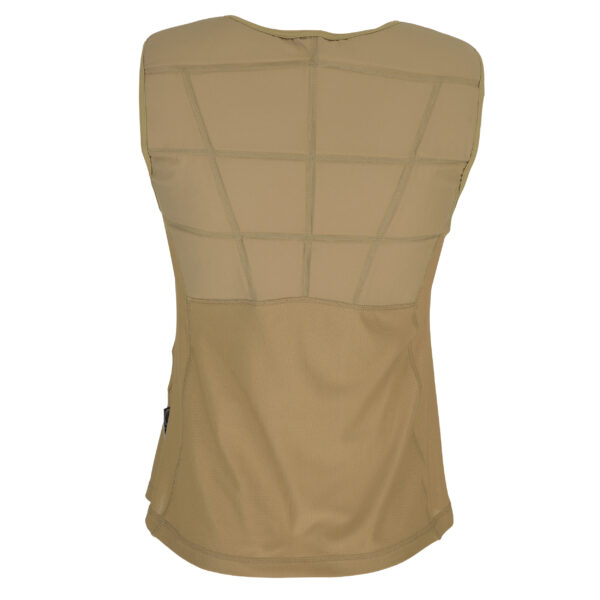 Maglietta smanicata refrigerante di E.COOLINE in colore beige