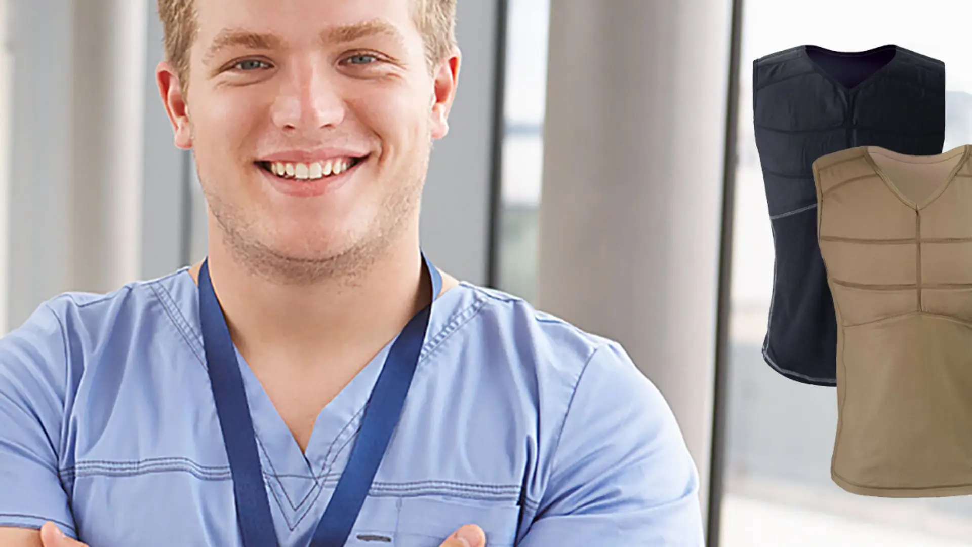 Krankenpfleger mit E.COOLINE Kühlshirts