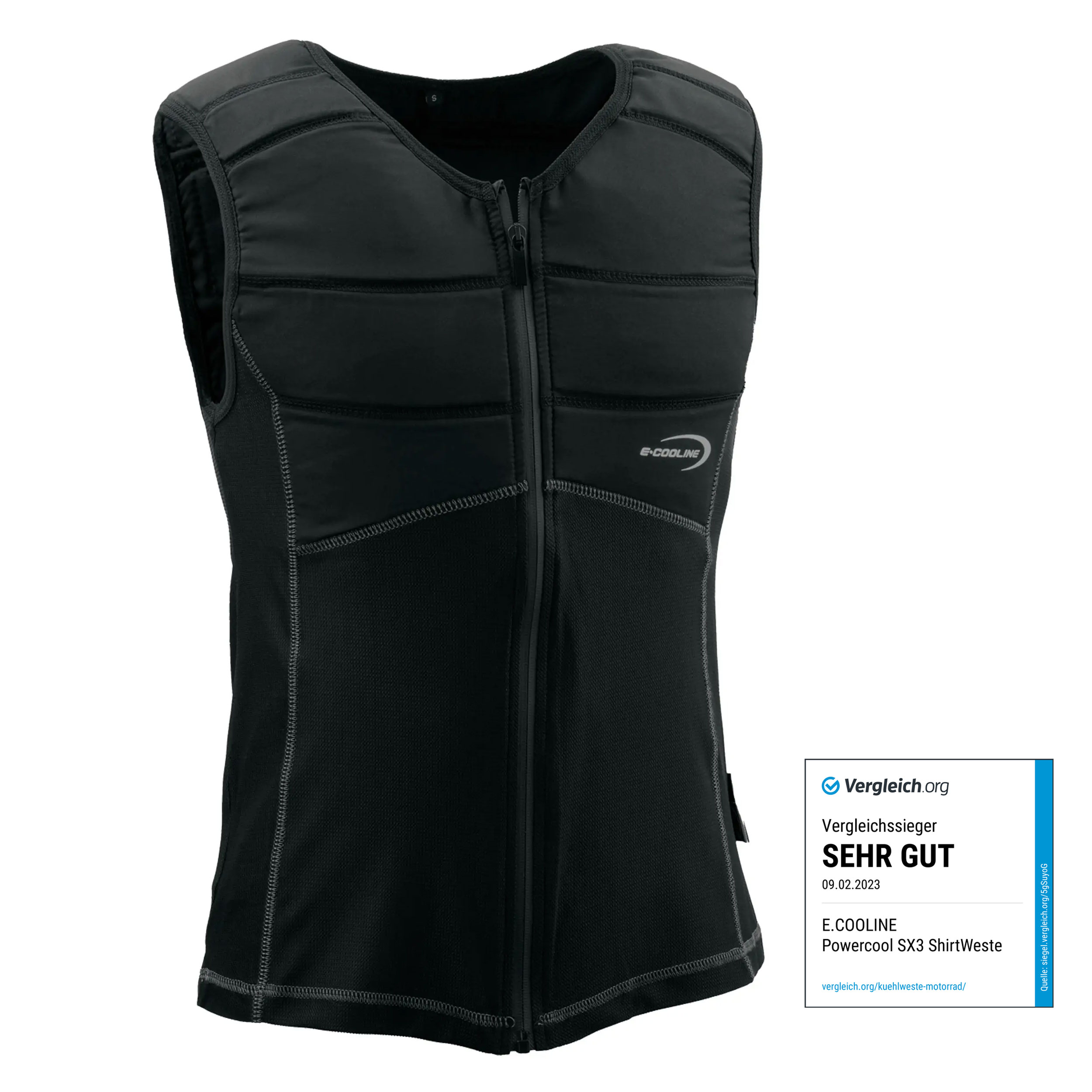 E.COOLINE Powercool SX3 - maglia smanicata refrigerante - il condizionatore da indossare maglia smanicata refrigerante E.COOLINE - vincitore del confronto