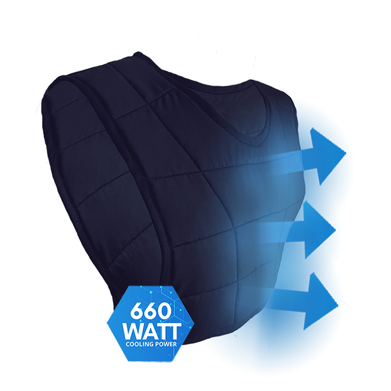 Repower-Gilet-rinfrescante-Repower-Gilet-emergenza-calore.jpg Gilet refrigerante Repower di E.COOLINE, blu, dispositivo medico, rappresentazione funzionale